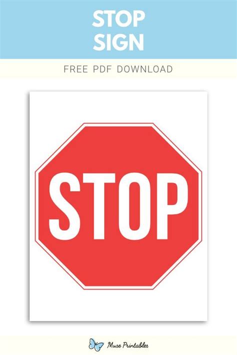 Printable Stop Sign Template