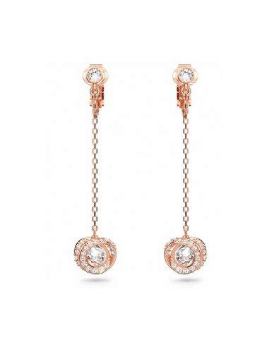 Swarovski White Generation Clip Earrings Rose Gold Plated Latest