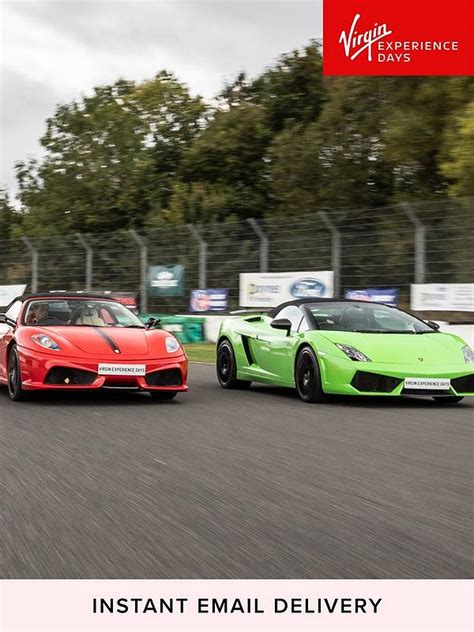 Virgin Experience Days Digital Voucher Four Supercar Blast Plus High Speed Passenger Ride And