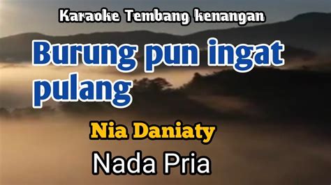 BURUNG PUN INGAT PULANG Nia Daniaty Karaoke Nada Pria Lirik YouTube