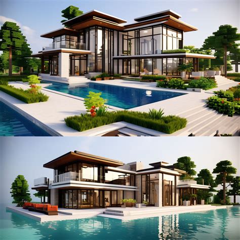 In minecraft Modern Mansion: Image: Modern Mansion Feature... by MD ...