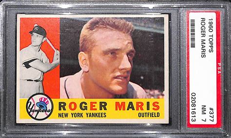 Lot Detail Topps Roger Maris Graded Psa