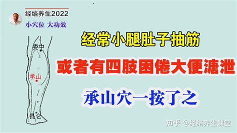 经常小腿肚子抽筋，或者有四肢困倦大便溏泄等症状，承山穴一按了之 知乎