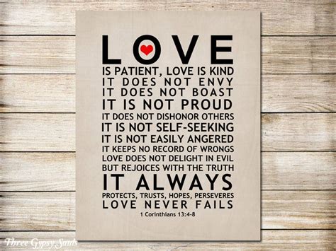 PRINTABLE ART Love Is Patient Love Is Kind 1 Corinthians 13 Etsy