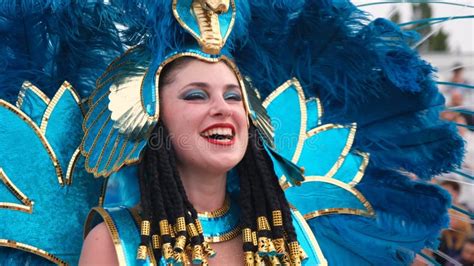 Traditional Winter Annual Estarreja Samba Carnival In Portugal Costume