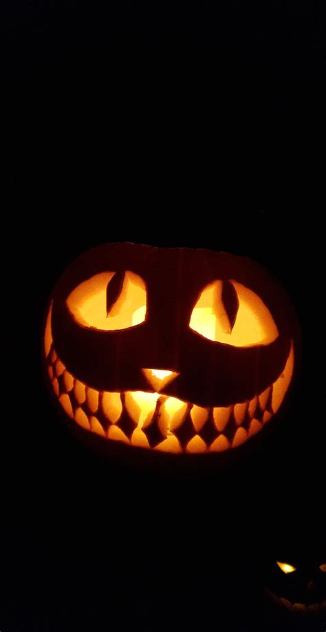 Made A Cheshire Cat Jack Olantern Today 🎃😸 Halloween Pumpkin Carving