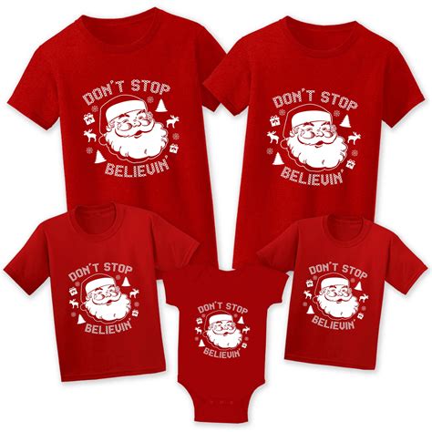 Christmas Shirts for Family - Funny Santa Christmas Tshirt for Matching ...