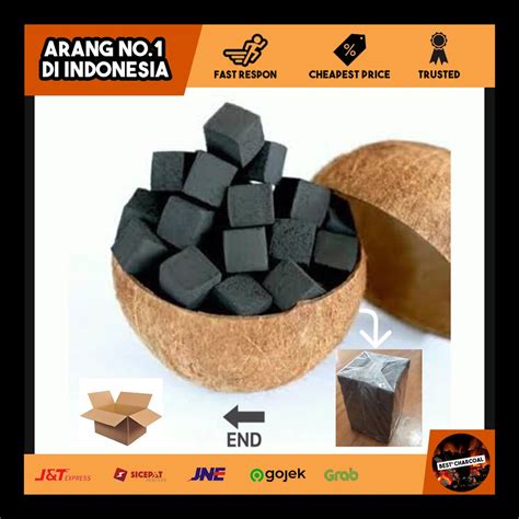 Jual Arang Briket Cube Kubus Kotak Batok Kelapa Bbq Barbekyu Sisha