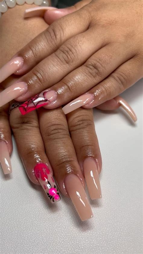 Nude Nails With Designs Instagram DeeNailAssassin Nude Nails Stylish Nails Gel Nails