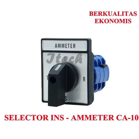 Jual SELECTOR SWITCH INS AMPERE CA10 4 POSISI ROTARY SWITCH AMPERE