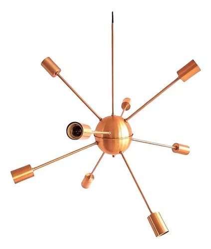 Lustre Pendente Sputnik 8 Lampadas Moderno Átomo Parcelamento sem juros