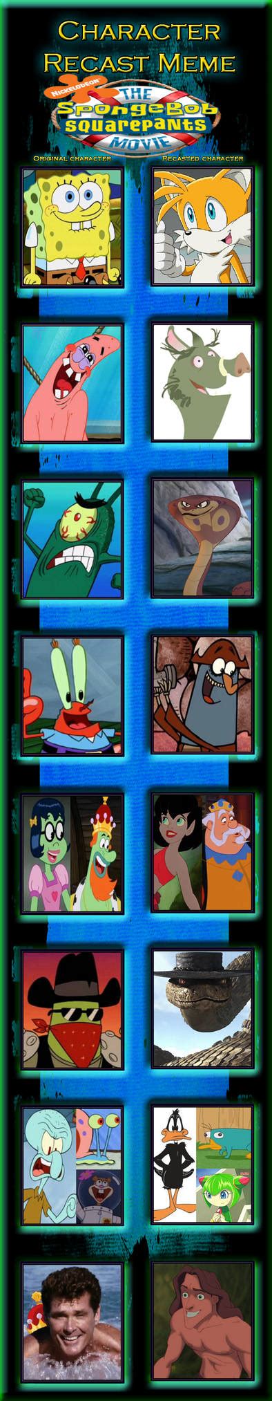 My SpongeBob SquarePants Movie Recast Meme by Uranimated18 on DeviantArt