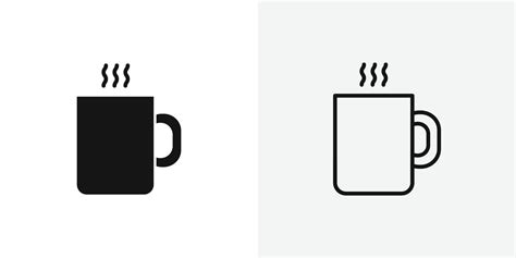 Hot Coffee Mug Icon Set 46346107 Vector Art At Vecteezy