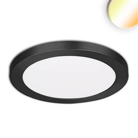 Led Aufbau Einbauleuchte Slim Flex 12w Schwarz Colorswitch 3000 35