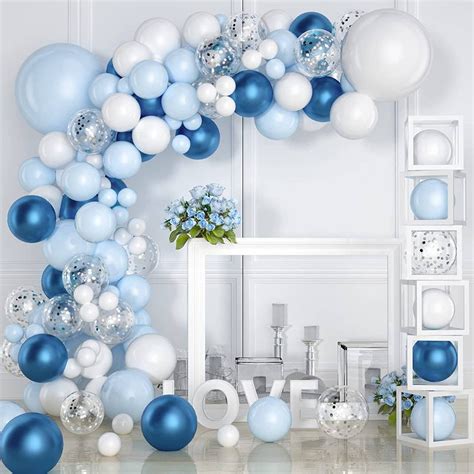 110pcs Blue White Silver Balloon Arch Kit Decoration for - Etsy