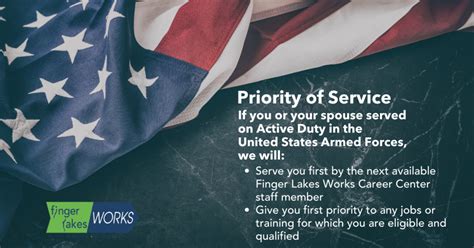 Priority Of Service To Veterans And Eligible Spouses Finger Lakes Works