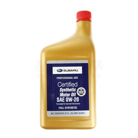 Subaru 0W20 Synthetic Motor Oil 1-Quart Bottle - FastWRX.com
