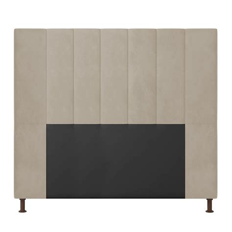 Cabeceira Malibu Para Cama Box Casal 140 Cm Suede Bege D Rossi