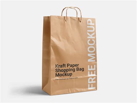 Large Kraft Paper Shopping Bag Mockup Free Psd Templates