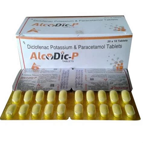 Diclofenac Potassium Paracetamol Tablet 1x20 Rs 480 Packet Id 15100665055