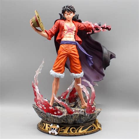 Cm One Piece Gk Luffy Manga Can Change Head With Light Pvc Action