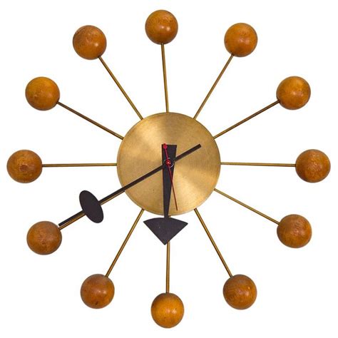 Original 1950s Vintage George Nelson Ball Clock For Sale At 1stdibs