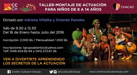 Taller Montaje de Actuación para niños de la agrupación Teatro Abierto