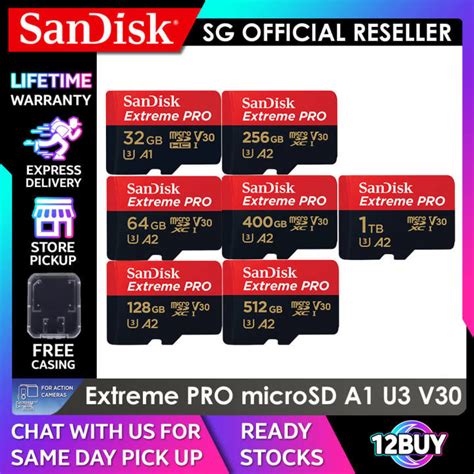 Sandisk Extreme Pro Microsd Card Full 4k V30 U3 Uhs I C10 32gb 100mb S 64gb 128gb 256gb 400gb