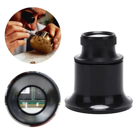 20X Monocular Magnifying Glass Jeweler Watch Repair Magnifier Monocular