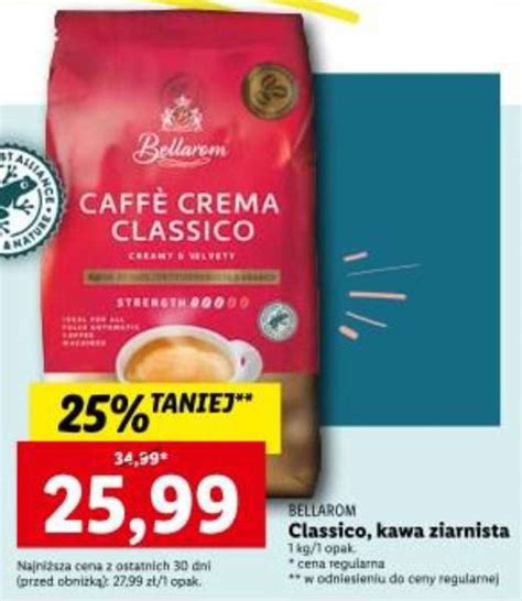 Kawa Ziarnista Bellarom Caffe Crema Classico Kg Za Pln Lidl