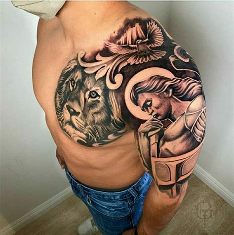 Guardian Angel Half Sleeve Tattoos