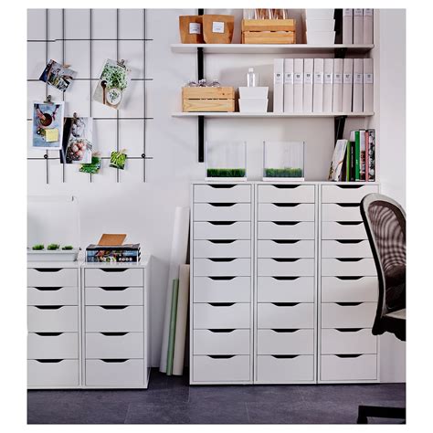 Alex Drawer Unit With 9 Drawers White 14 18x45 58 Ikea