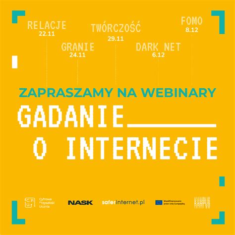 Webinaria Dla M Odzie Y Gadanie O Internecie Zesp Szk