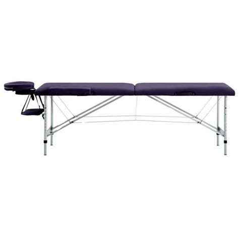 Yaj Table De Massage Pliable 2 Zones Aluminium Violet Yaj110195