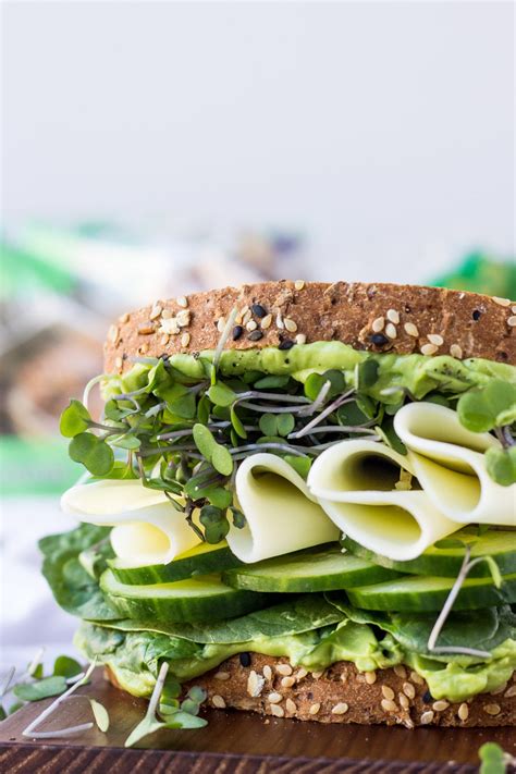 Easy Vegetarian Sandwich With Greens Avocado Fork In The Kitchen