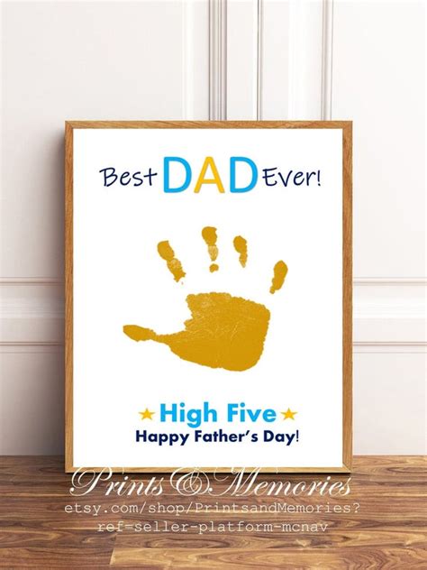 Beste Vader Ooit High Five Vaderdag Cadeau Van Kinderen Etsy Belgi