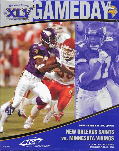 2005 Minnesota Vikings Game Publications - SportsPaper.info