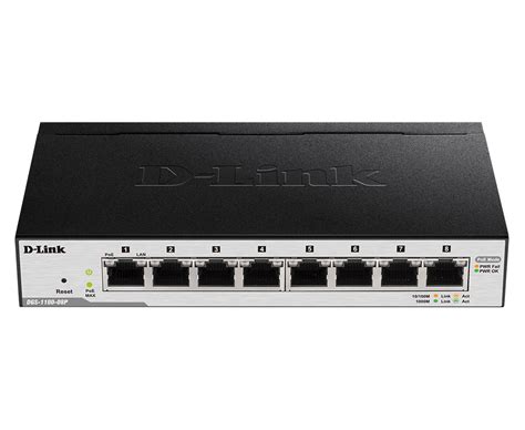 D Link 8 Port Layer 2 Lite Smart Managed Gigabit PoE Switch