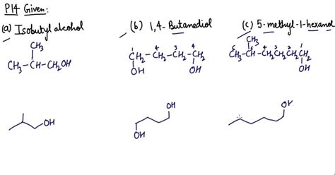 Draw A Structural Formula For Each Of The Following Alcohols A