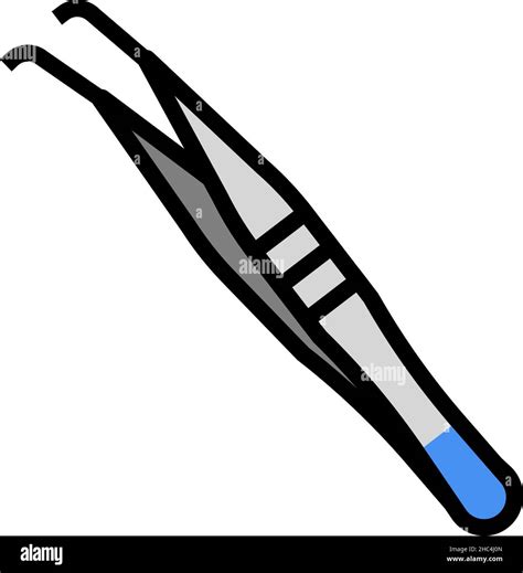 Tweezers Medical Tool Color Icon Vector Illustration Stock Vector Image