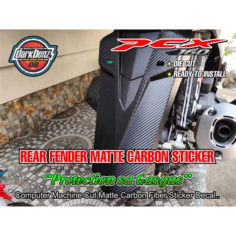 Honda Pcx Black D Matte Carbon Fiber Sticker Decals Custom Made