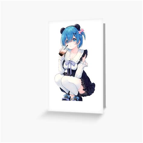 Adorable Rem Hot Waifu Sexy Kawaii Re Zero Anime Rz Girl Greeting