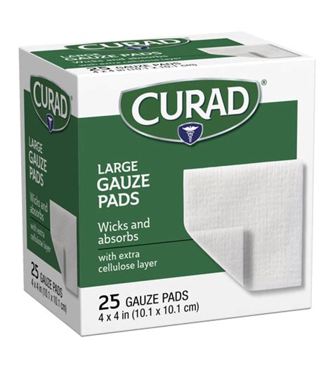 Large Gauze Pads 4 X 4 25 Count Curad Bandages Official Site