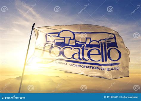 Pocatello of Idaho of United States Flag Waving on the Top Stock Image ...