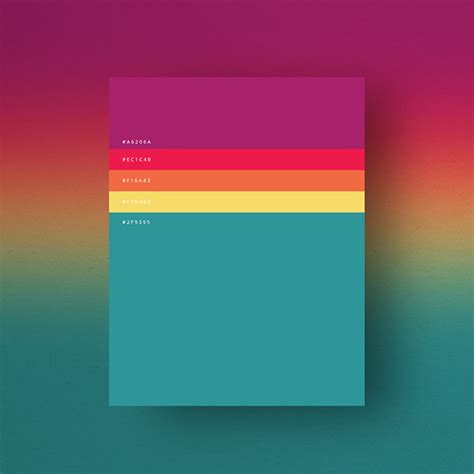 Minimalist Color Palettes 2015 Behance