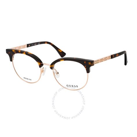 Guess Ladies Tortoise Round Eyeglass Frames Gu274405249 889214111197 Eyeglasses Jomashop