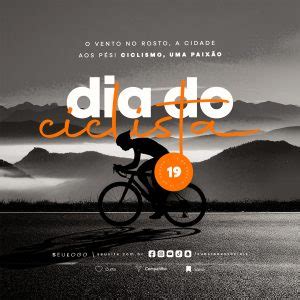 Dia do Ciclista 19 de Agosto PSSD Editável download Designi