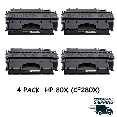 Bestoner™ 4 Pk Hp 80x Cf280x Hp80x 80x Hp80x 80x Cf280x Cf280x Cf280 280 80a 80 Hp Laserjet