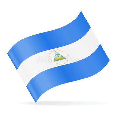 Icono Redondo Del Vector De La Bandera De Nicaragua Stock De