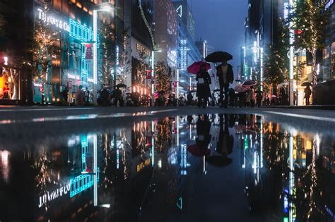 夜・雨・銀座 By 静寂 （id：9171552） 写真共有サイトphotohito